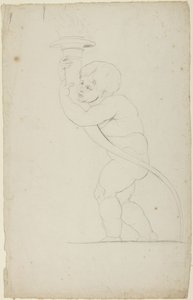 Putto som håller en fackla av George Romney