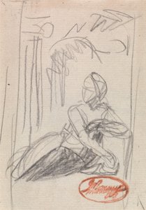 Liggande kvinnlig figur av George Romney