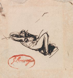 Liggande figur av George Romney