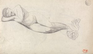 Liggande naken av George Romney