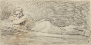 Liggande kvinnlig akt av George Romney