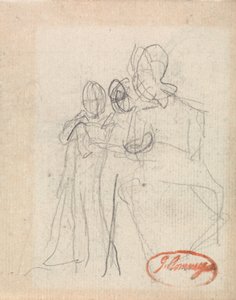 Sittande figur med två barn av George Romney