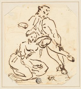 Sittande man och kvinna av George Romney