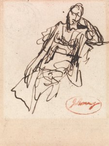 Sittande kvinna, möjligen Mrs Hayley av George Romney