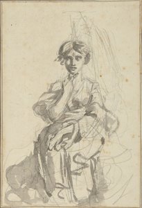 Sittande kvinnlig figur av George Romney