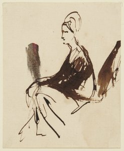 Sittande kvinnlig figur av George Romney