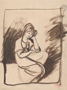 Skiss till porträtt av en dam av George Romney