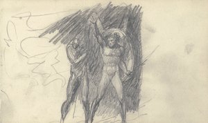 Skissbok Ritning av George Romney