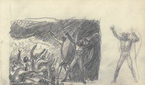 Skissbok Ritning av George Romney
