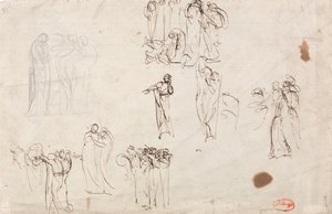 Skisser till "Susannas anklagelse" av George Romney