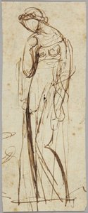 Stående kvinnlig figur, porträttstudie av George Romney