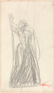 Stående figur, troligen för Lady Macbeth av George Romney