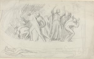 Studera för "The Deluge" av George Romney