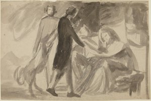 Studie till ett gruppporträtt () av George Romney