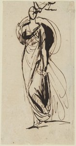 Studie till porträttet av vicomtessan Bulkeley av George Romney