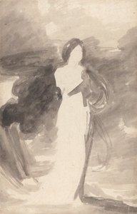Studie av en stående dam av George Romney