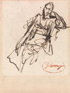 Studie av en sittande kvinna av George Romney