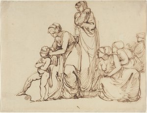 Cupidos ögonbindel av George Romney
