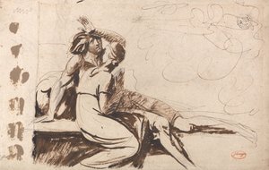 Två älskande (En man som vaknar ur en dröm) av George Romney