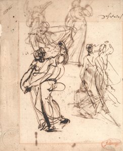 Två studier av dansande par av George Romney
