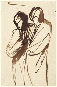 Två stående figurer av George Romney