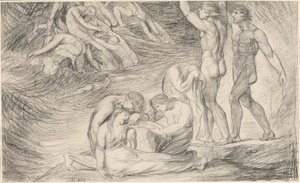 Viola överlever skeppsbrottet utanför Illyriens kust, från "Twelfth Night" av George Romney