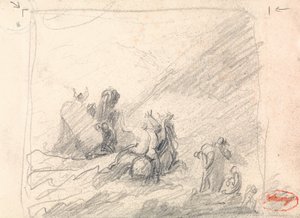 Wolgemuth räddar de skeppsbrutna utanför Godahoppsudden av George Romney