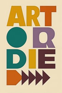 Art or Die-Neutrals, 2024 (akryl på duk) av George Rosaly