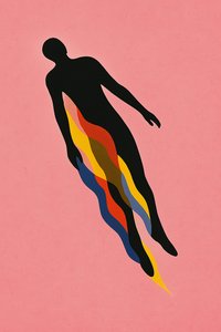 Breaking Through, 2025 (akryl på duk) av George Rosaly