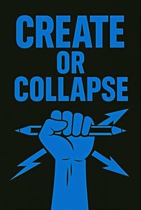 CREATE OR COLLAPSE, 2025 (akryl på duk)