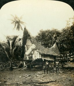 A Native Hut, Sariba, Brittiska Nya Guinea, c1909.