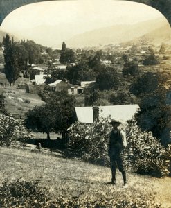 Fågelperspektiv över Wandiligong, Victoria, Australien, c1909.