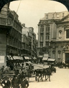 Piazza och kyrkan San Ferdinando, Neapel, Italien, c1909.