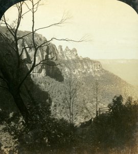 Katoomba- och Jamiesonbassängerna, Blue Mountains, New South Wales, Australien, 1908.