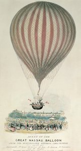Ascent of the Great Nassau Balloon, Montpellier Gardens, 3 juli 1837 av George Rowe