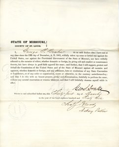 Loyalty oath of George S. Drake of Missouri, County of St. Louis av George S. Drake