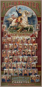 The Great Generals-serien för Allen & Ginter Cigarettes Brands, 1885 av George S. Harris