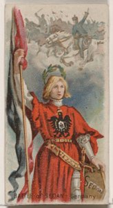 Battle of Sedan, Tyskland, från Holidays-serien N80 för cigaretter av märket Duke, 1890., 1890. av George S. Harris and Sons