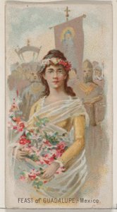 Feast of Guadalupe, Mexiko, från Holidays-serien N80 för cigaretter av märket Duke, 1890, 1890.