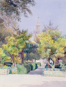 I Alcazars trädgård, Sevilla, 1893 av George Samuel Elgood