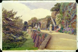 The Terrace at Berkeley Castle, Gloucestershire, 1887 av George Samuel Elgood