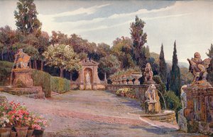 Övre terrassen, Villa Imperiale, Genua, 1900