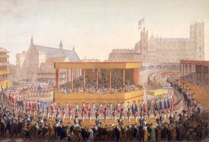 Kung George IV:s kröningståg, Westminster, London, 10 juli 1821