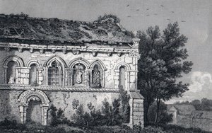"Berfrestone" (DB) St Nicholas Church 1829 gravyr Barfrestone Kent England av George Shepherd