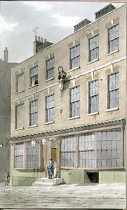 Grecian Coffee House, Devereaux Court, 1809 av George Shepherd