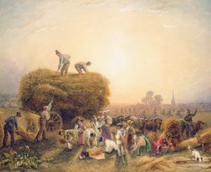 Höslagning, 1832 (wc på papper) av George Shepherd
