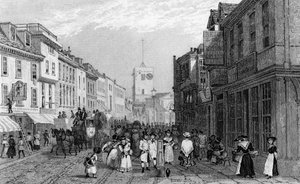 Markedsdag i Dartford, Kent, indgraveret af Henry Adlard, ca. 1830 sverige av George Shepherd