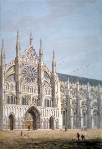 Norra dörren till Westminster Abbey, London, c1810.