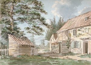 Overshot mill nära Greenford, Middlesex, 1797