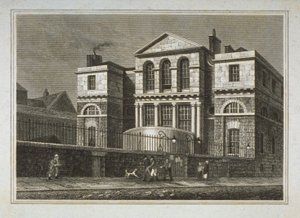 Vy över Sessions House, Old Bailey, 1812 av George Shepherd